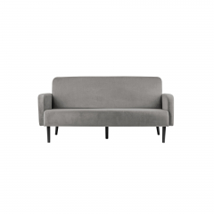 Paperflow Sofa LISBOA LC3PV.01.02 3Sitzer Samt sw/gr,