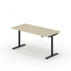 Schreibtisch Sedus se:lab e-desk 160x65-128x80cm schwarz/lichtgrau,