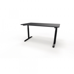 Schreibtisch Sedus se:lab e-desk 140x65-128x90cm schwarz/schwarz,