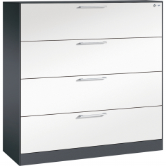 C+P Hängeregistraturschrank Asisto 146021413S10091 A4 3bahnig sgr/rws,