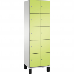 C+P Fächerschrank 4510420S10021 Füße 10Fächer B600mm lgr/cgn,