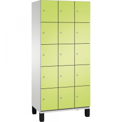 C+P Fächerschrank 4510430S10021 Füße 15Fächer B900mm lgr/cgn,