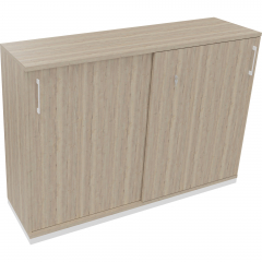 Schiebetürenschrank 3OH B1600xT442xH1133mm ws/Eiche Natur,