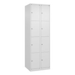 C+P Schließfachschrank Classic PLUS 2x4Fächer 1850x600x500mm ws/ws,