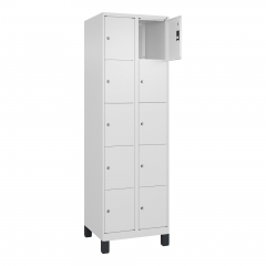 C+P Schließfachschrank Classic PLUS 2x5Fächer 1950x600x500mm ws/ws,