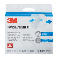 3M Partikelfilter FFP3 5935PRO2 2Paar +1Paar Halter,