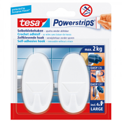 tesa Klebehaken Powerstrips 58013-00049 oval ws 2 St./Pack.,