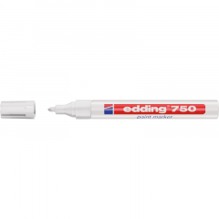 edding Lackmarker 750 4-750049 2-4mm Rundspitze permanent weiß,