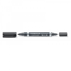 STAEDTLER Permanentmarker Lumocolor duo 348-9 0,6mm/1,5mm schwarz,