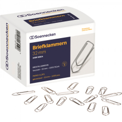 Soennecken Briefklammer 1353 32mm verzinkt 1.000 St./Pack.,