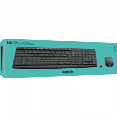 Logitech Tastatur-Maus-Set MK235 920-007905 grau,