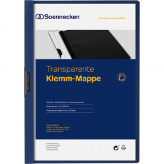 Soennecken Klemmmappe 3317 DIN A4 bis 30Blatt PVC blau,