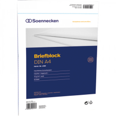 Soennecken Briefblock 1382 DIN A4 70g holzfrei 50Blatt kariert weiß,