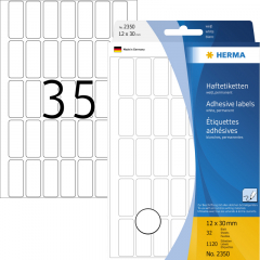 HERMA Vielzwecketikett 2350 12x30mm Papier weiß 1.120 St./Pack.,