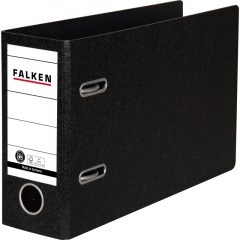 Falken Ordner S80 11285905 DIN A5 quer 80mm Hartpappe schwarz,