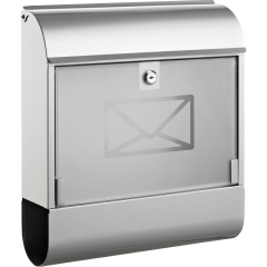 ALCO Briefkasten 8608 36x40x11cm Metall silber,