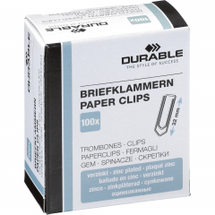 DURABLE Briefklammer 121025 32mm verzinkt 100 St./Pack.,