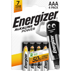 Energizer Batterie Alkaline Power E300132613 AAA Micro 4 St./Pack.,