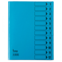 Bene Ordnungsmappe 84800BL DIN A4 12Fächer intensivblau,