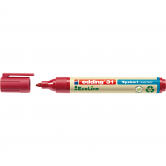 edding Flipchartmarker 31 EcoLine 4-31002 1,5-3mm Rundspitze rot,