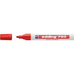 edding Lackmarker 750 4-750002 2-4mm Rundspitze permanent rot,