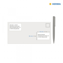 HERMA Folienetikett 8017 63,5x38,1mm tr 525 St./Pack.,