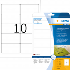 HERMA Folienetikett 8018 96x50,8mm tr 250 St./Pack.,