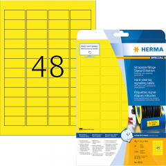 HERMA Folienetikett 8030 45,7x21,2mm gelb 1.200 St./Pack.,