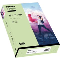 inapa tecno Kopierpapier Colors 2100011410 A4 80g mi.grün 500Bl.,